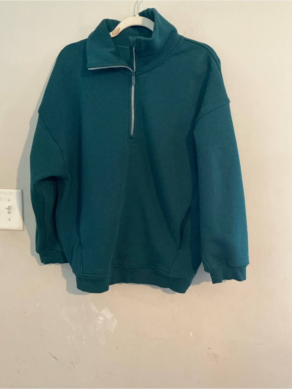 lululemon athletica Women's Teal Half-Zip Sweater